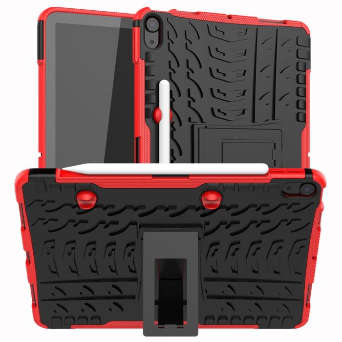 Bild 1, iPad Air 2025-2020 Skal Rugged Kickstand Armor Röd