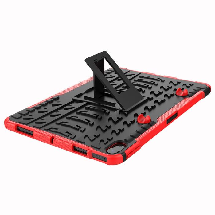 Bild 4, iPad Air 2025-2020 Skal Rugged Kickstand Armor Röd