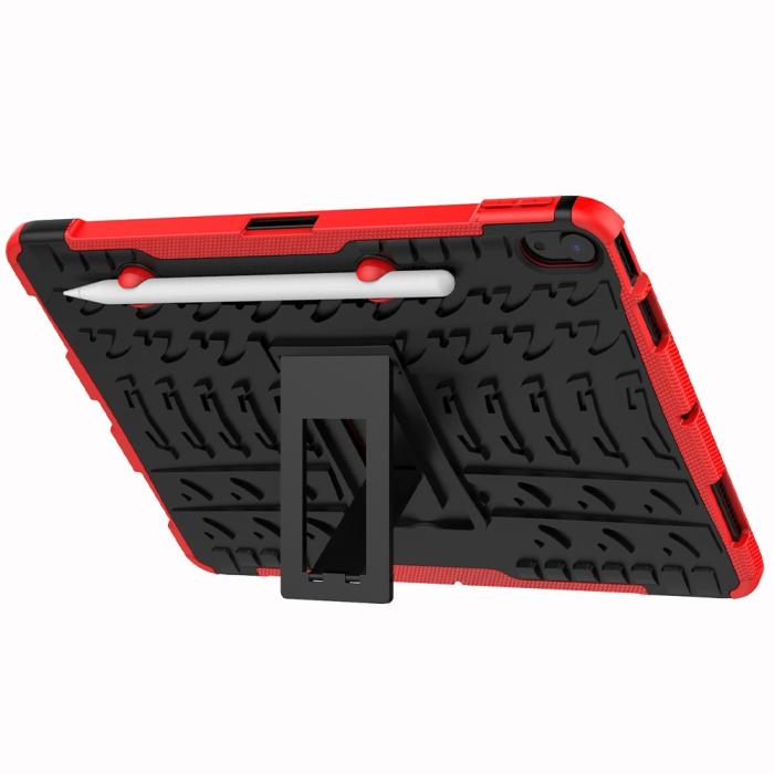 Bild 5, iPad Air 2025-2020 Skal Rugged Kickstand Armor Röd