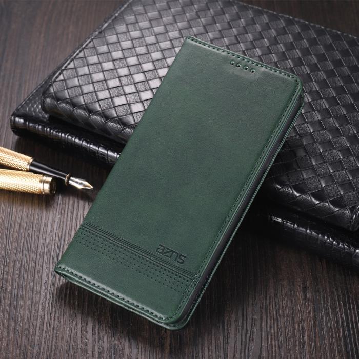Bild 5, Xiaomi Mi 11 - AZNS Läder Flip Fodral - Grön