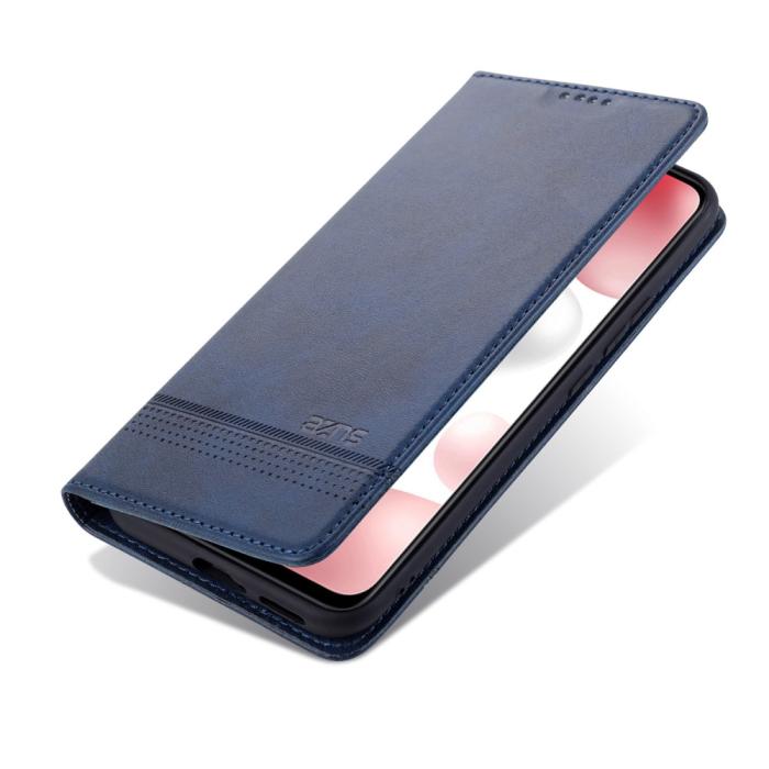 Bild 4, Xiaomi Mi 11 - AZNS Läder Flip Fodral - Blå