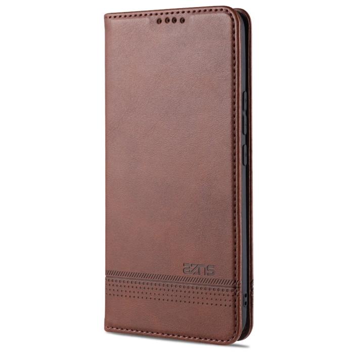 Bild 2, Xiaomi Mi 11 - AZNS Läder Flip Fodral - Brun