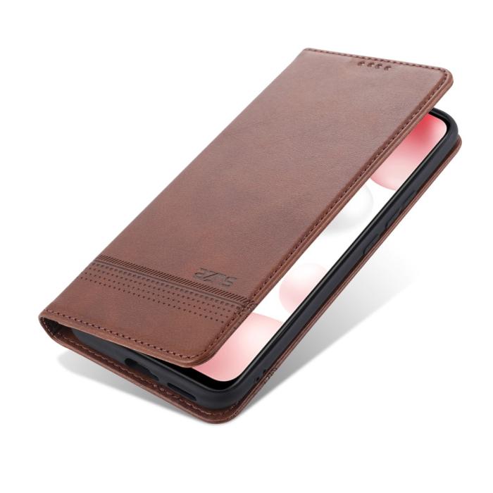Bild 4, Xiaomi Mi 11 - AZNS Läder Flip Fodral - Brun
