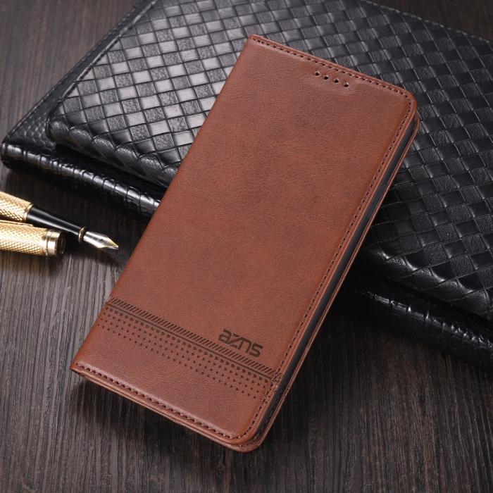 Bild 5, Xiaomi Mi 11 - AZNS Läder Flip Fodral - Brun