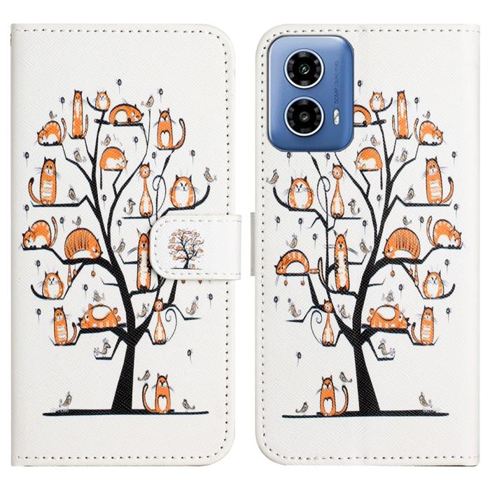 Bild 1, Motorola Moto G35 5G Fodral Med Tryck Katt / Träd