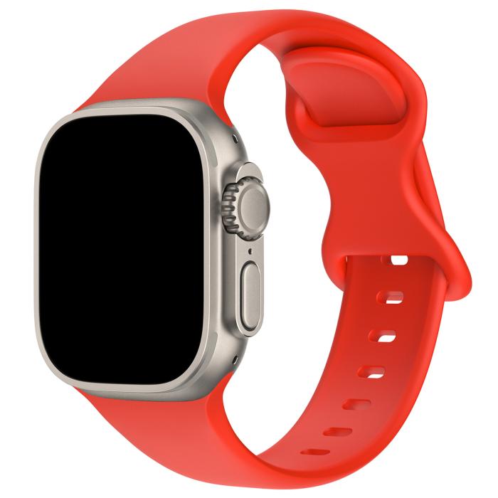 Bild 2, Silikon Armband Butterfly Apple Watch 41/40/38 mm (S/M) Röd