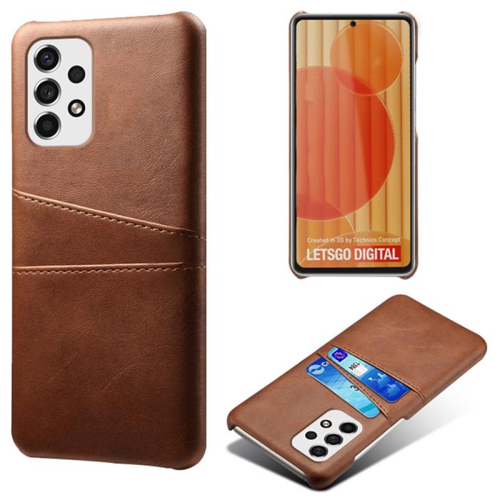 Bild 1, Samsung Galaxy A53 5G Skal Med Kortfack Brun