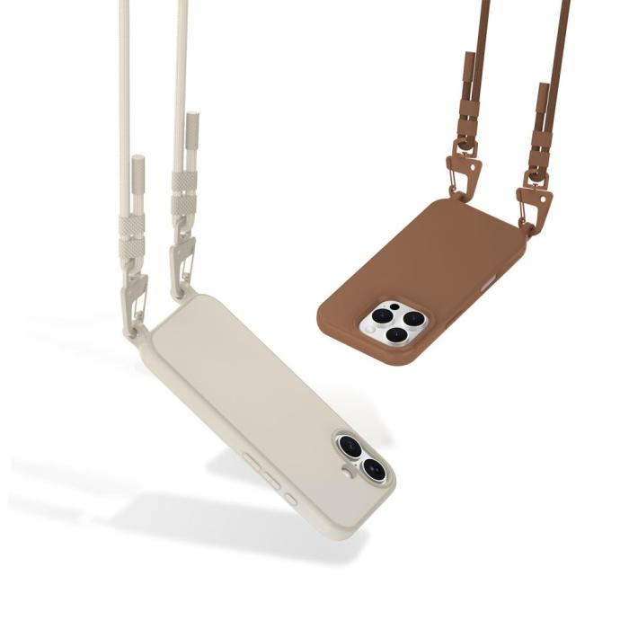 Bild 5, Tech-Protect iPhone 16 Pro Skal MagSafe MagNecklace Latte
