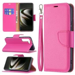 Samsung Galaxy S22 Fodral Litchi Shark Rosa