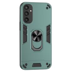 Samsung Galaxy S25 Skal Hybrid Armor Ring Gr&ouml;n
