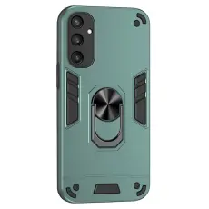 Samsung Galaxy S25 Skal Hybrid Armor Ring Gr&ouml;n