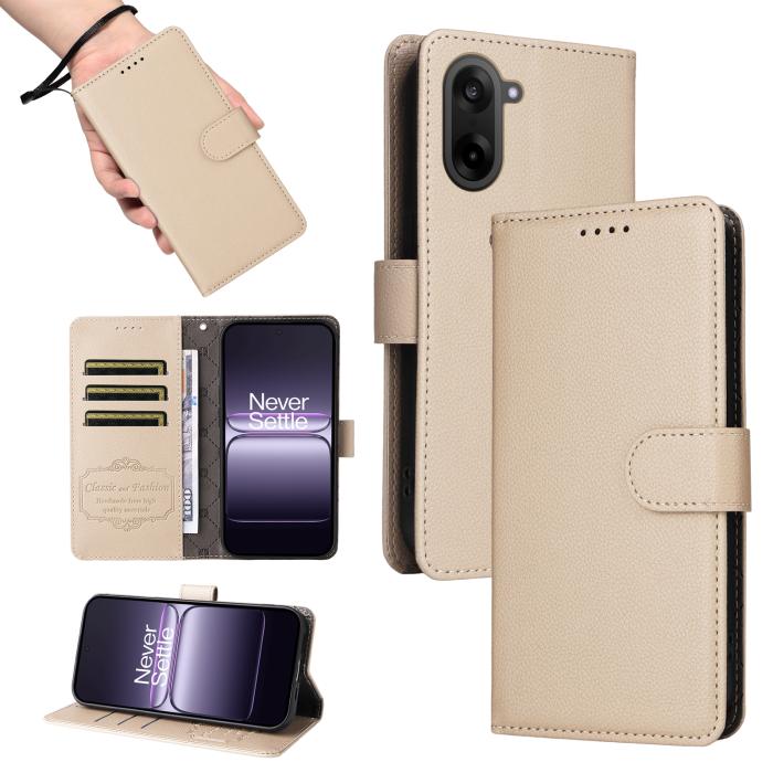 Bild 5, OnePlus Nord CE5 Plånboksfodral Läder Beige