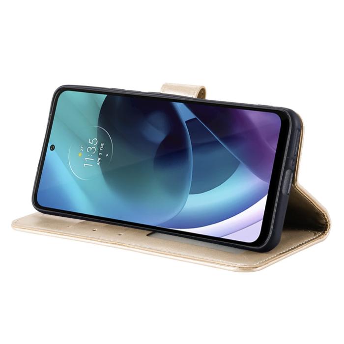 Bild 5, Motorola Moto G71 Fodral Mandala Läder Guld