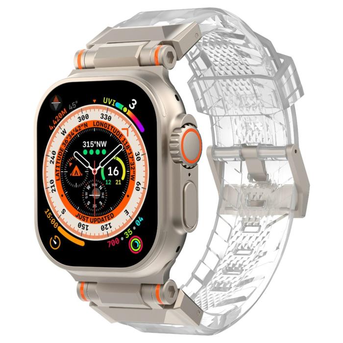Bild 2, Apple Watch 42/44/45/49mm RobustFit Armband Transparent