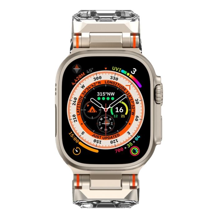 Bild 4, Apple Watch 42/44/45/49mm RobustFit Armband Transparent