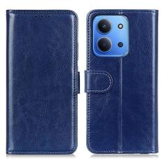 Xiaomi Redmi 15C Fodral Crazy Horse L&auml;der Bl&aring;