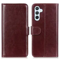 Samsung Galaxy S26 Fodral Crazy Horse L&auml;der Brun
