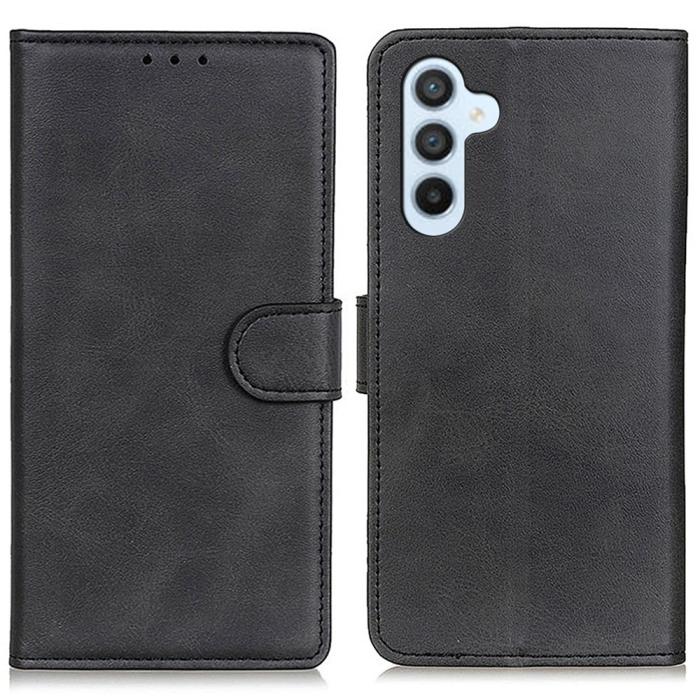 Bild 1, Samsung Galaxy S24 Fodral Solid Läder Svart