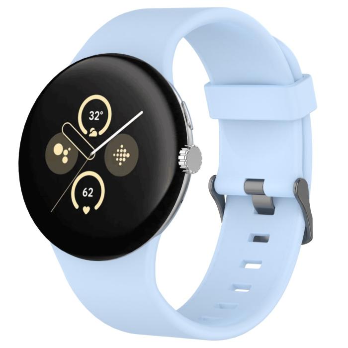 Bild 4, Google Pixel Watch 3 45 mm Armband Silikon Ljus Blå