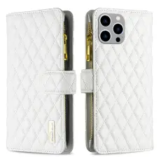 BINFEN iPhone 15 Pro Max Fodral Diamond Multifunktionell Vit
