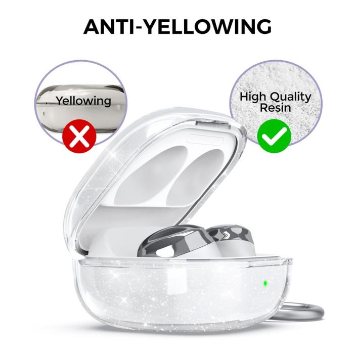 Bild 4, AHASTYLE Galaxy Buds 2/2 Pro/Pro/Live Skal TPU Glitter