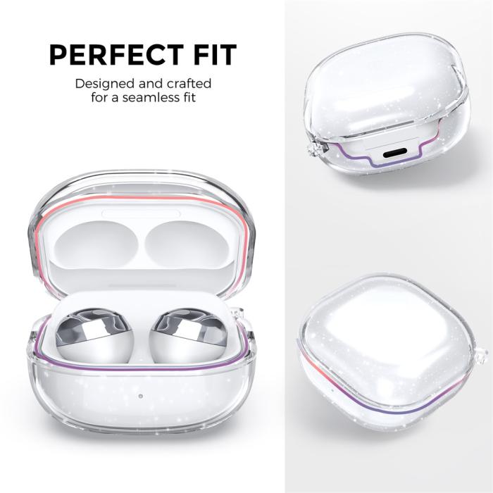 Bild 6, AHASTYLE Galaxy Buds 2/2 Pro/Pro/Live Skal TPU Glitter