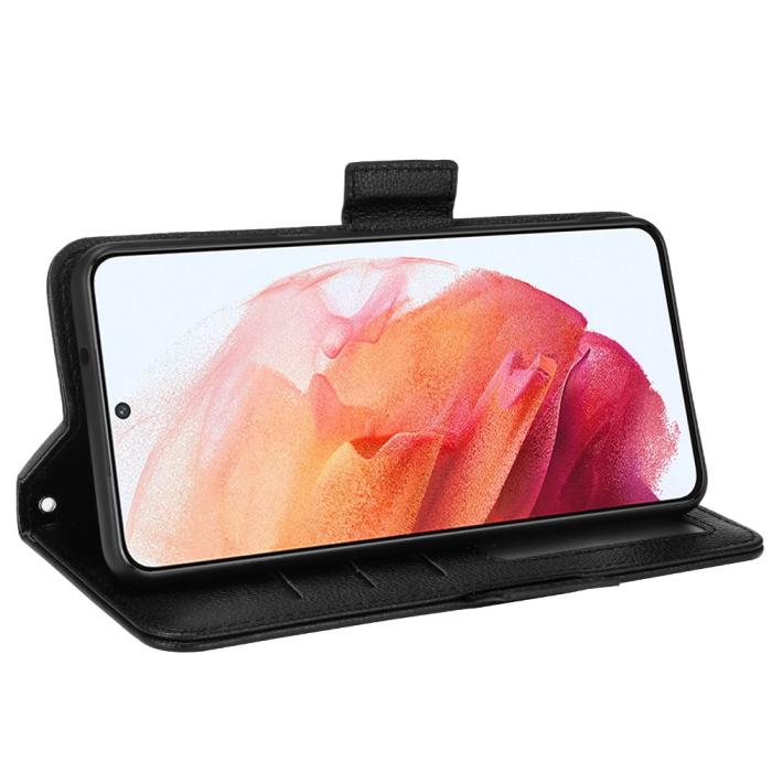 Bild 5, Samsung Galaxy S22 Plus Fodral Litchi Textur Svart