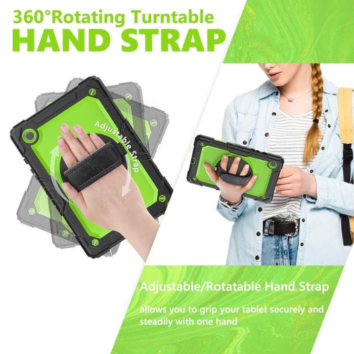 Bild 5, Galaxy Tab A8 10.5 Skal Shockproof Hybrid Kickstand Strap