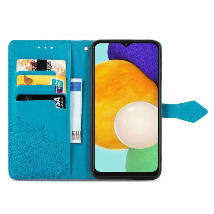 Bild 4, Samsung Galaxy A04s / A13 5G Fodral Mandala Läder Blå