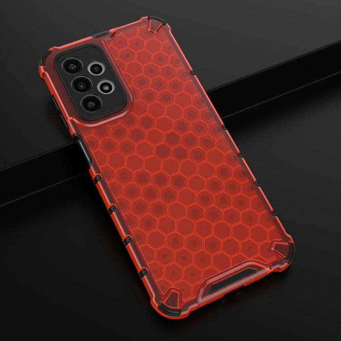 Bild 3, Samsung Galaxy A23 5G Skal Honeycomb Shockproof Röd