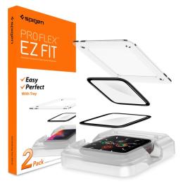 Spigen Apple Watch 44 mm 2-PACK "Ez Fit" Skärmskydd Pro+Flex