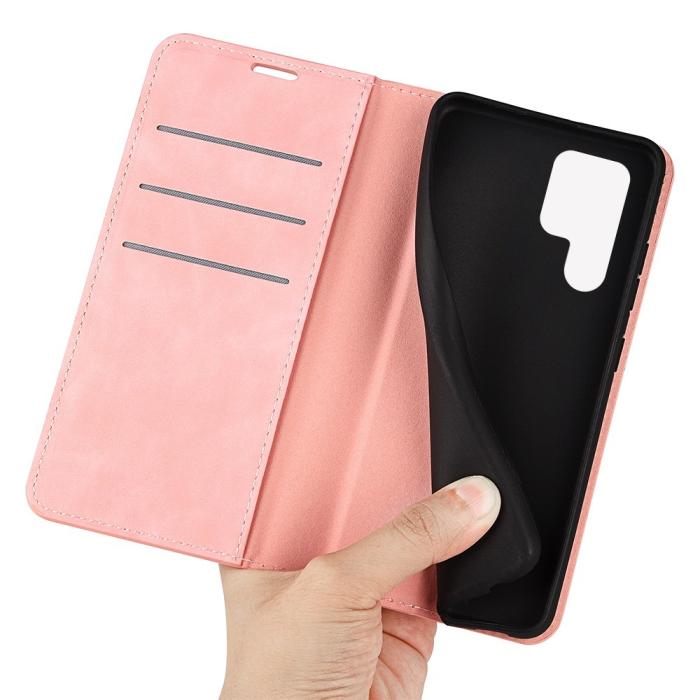 Bild 4, Samsung Galaxy S23 Ultra Fodral Flip Skin Touch Rosa