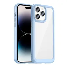 iPhone 14 Pro Max Skal Akryl/TPU Transparent/Bl&aring;