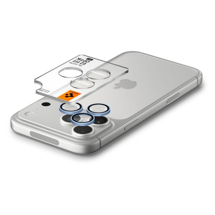 Bild 5, Spigen iPhone 18 Pro/18 Pro Max 2-PACK Linsskydd Optik Pro GLAS.tR 'Ez Fit'