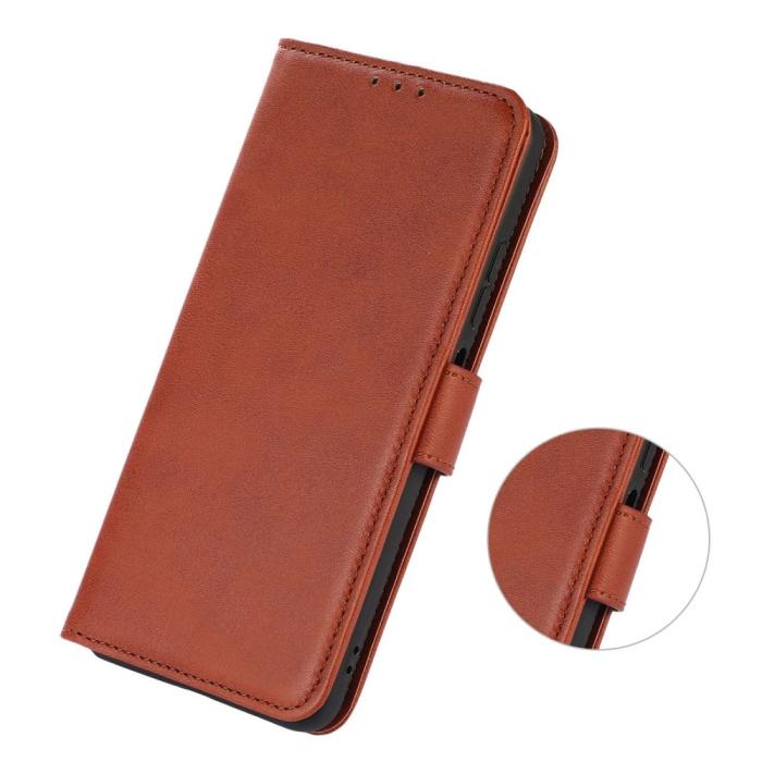Bild 4, Xiaomi 12T / 12T Pro Fodral Solid Läder Brun