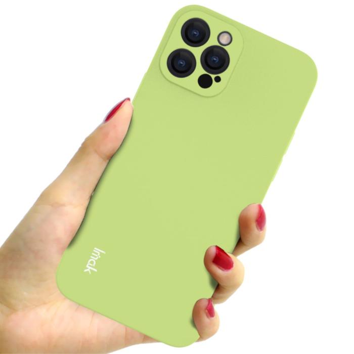 Bild 4, iPhone 12 Pro - IMAK Skin Touch Skal - Grön
