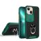 iPhone 13 - Shockproof Hybrid Ring Skal CamShield - Svart/Grön