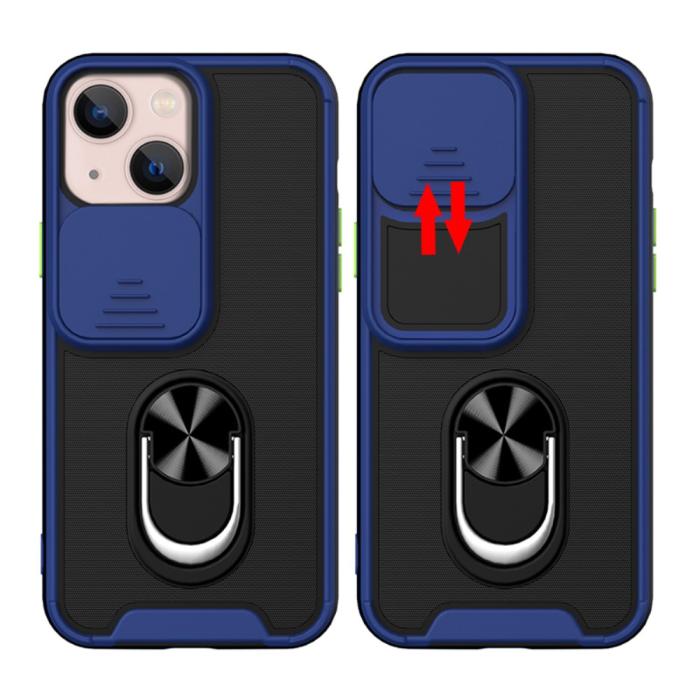 Bild 3, iPhone 13 - Shockproof Hybrid Ring Skal CamShield - Svart