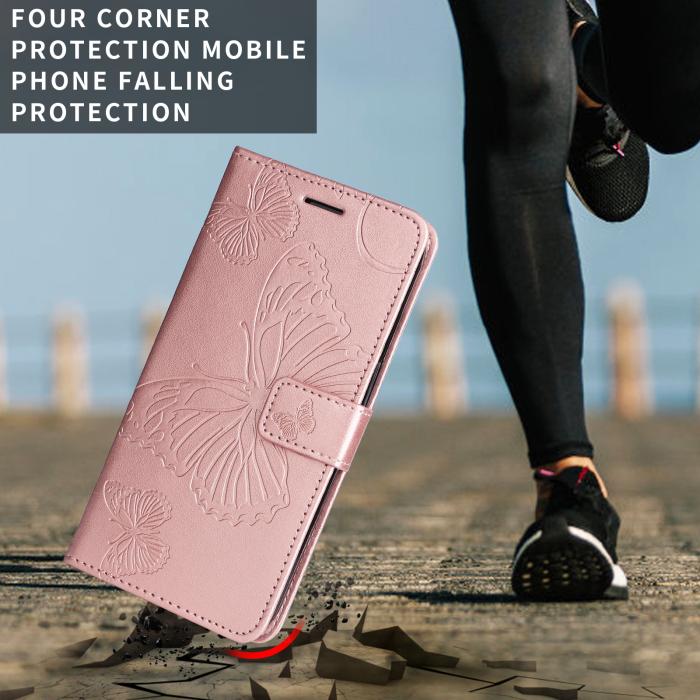 Bild 5, Motorola Moto G86 Power/G86 5G Fodral Fjäril Tryck Roséguld