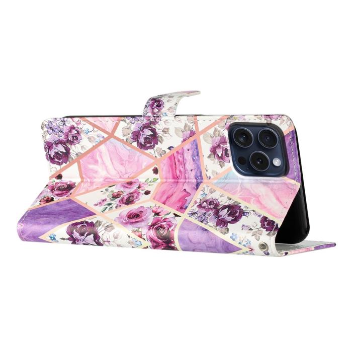 Bild 4, iPhone 16 Pro Max Fodral Marmor Rosa