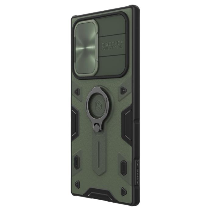Bild 3, NILLKIN Samsung Galaxy S22 Ultra Skal CamShield Armor Ring Grön