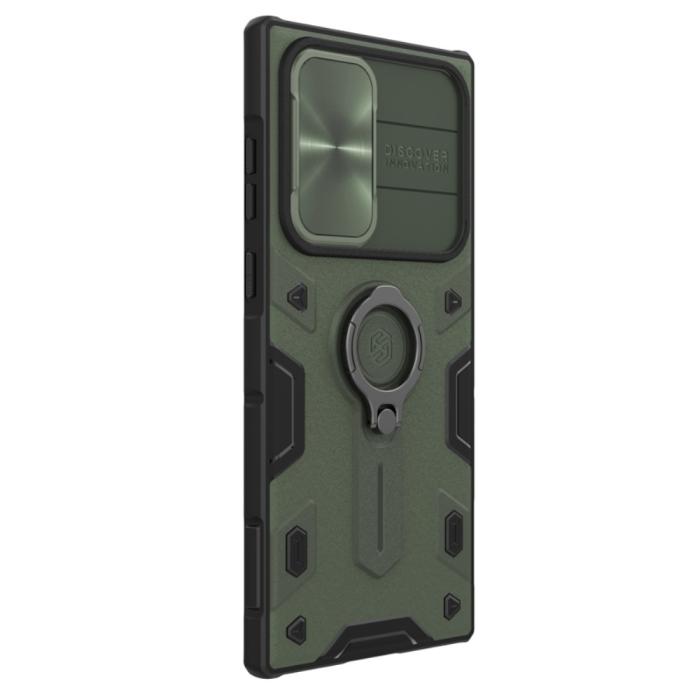 Bild 4, NILLKIN Samsung Galaxy S22 Ultra Skal CamShield Armor Ring Grön