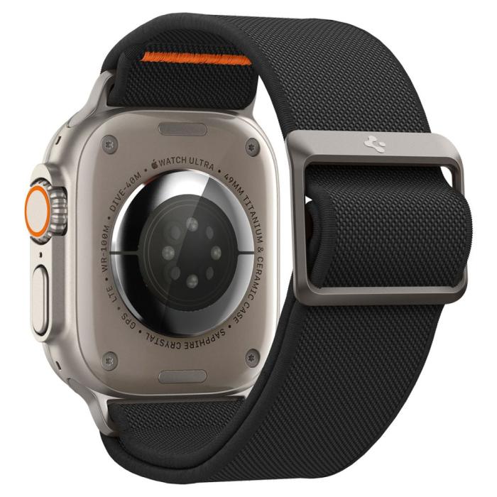 Bild 2, Spigen Apple Watch 42/44/45/49 mm Armband Fit Lite Ultra Svart