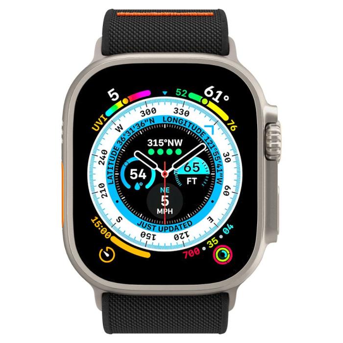 Bild 3, Spigen Apple Watch 42/44/45/49 mm Armband Fit Lite Ultra Svart