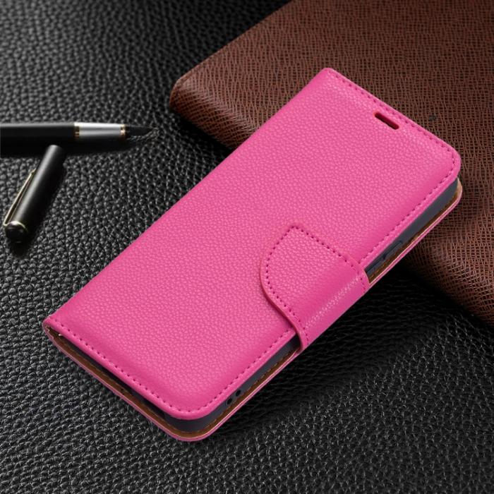 Bild 6, Samsung Galaxy S22 Fodral Litchi Shark Rosa