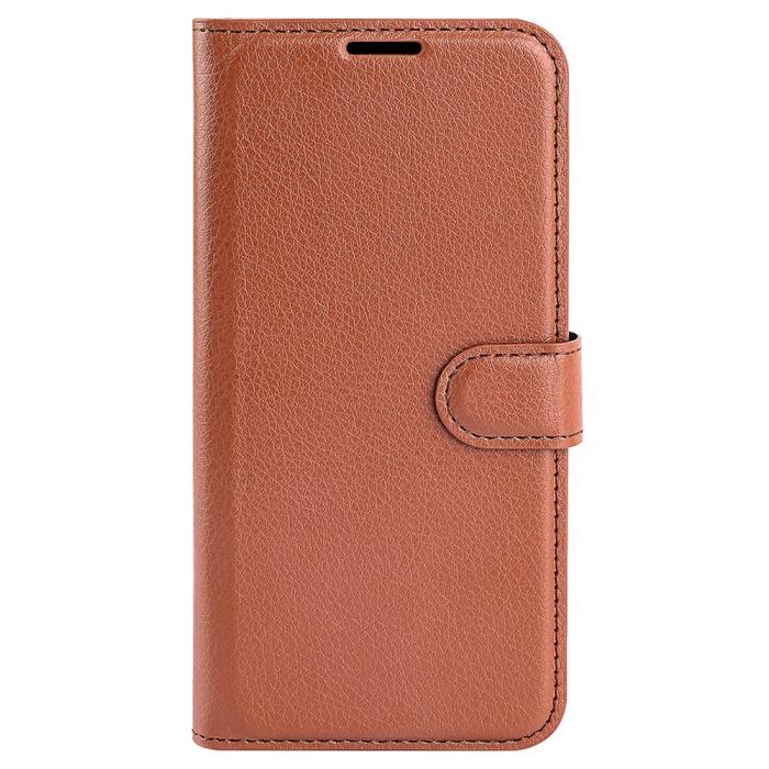 Bild 5, Xiaomi Redmi Note 12 Pro 5G Fodral Litchi Läder Brun
