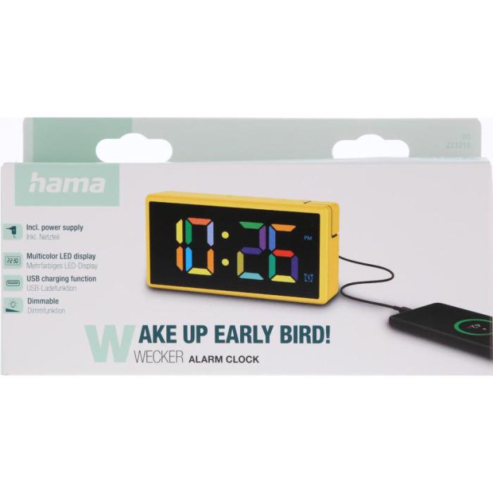 Bild 6, HAMA Digital Väckarklocka Ibiza Flerfärgad Display Gul