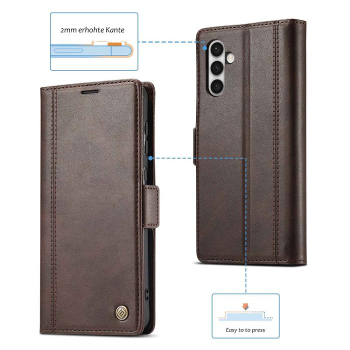 Bild 6, LC.IMEEKE Samsung Galaxy S23 Fodral Läder Brun