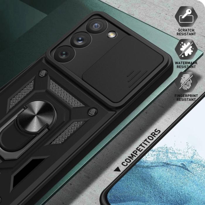 Bild 5, Samsung Galaxy S23 Plus Skal Ring CamShield Hybrid Grön