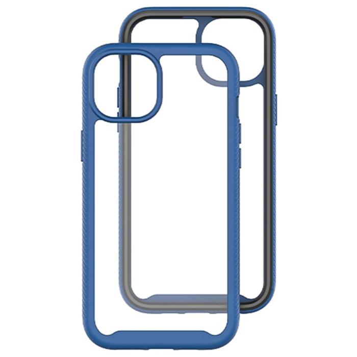 Bild 2, iPhone 15 Plus Skal Shockproof Med Frontram Mörk Blå